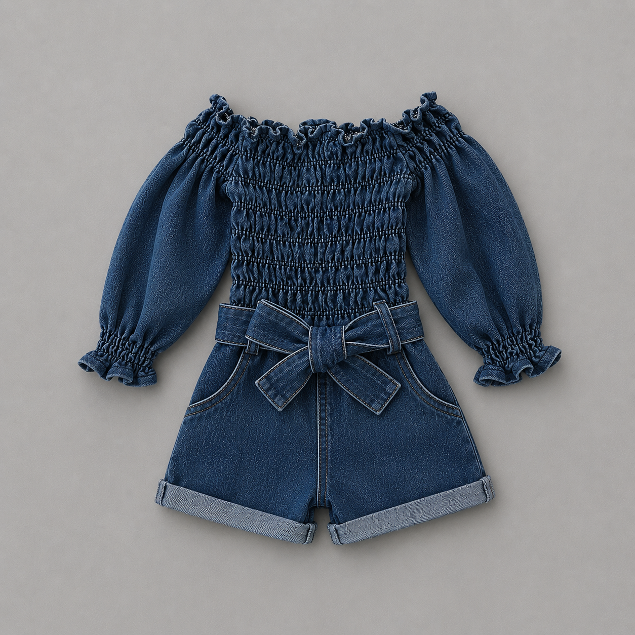 Blue Denim Romper