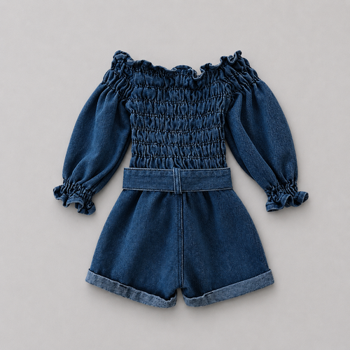 Blue Denim Romper