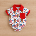 Patriotic Highland Cow Romper